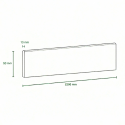 Pack de 5 plinthes bord arrondi MDF brut 2200 x 50 x 13 mm PEFC 70%