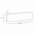 Pack de 7 plinthes bord arrondi MDF brut 2200 x 50 x 9 mm PEFC 70%