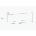 Pack de 8 plinthes bord arrondi MDF brut 2200 x 80 x 14 mm PEFC 70%