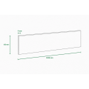 Pack de 5 plinthes bord arrondi MDF brut 2200 x 68 x 9 mm PEFC 70%