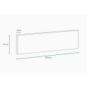 Pack de 5 plinthes bord arrondi MDF revêtues blanc 2200 x 96 x 10 mm PEFC 70%