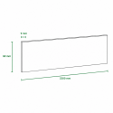 Pack de 5 plinthes bord carré MDF revêtues blanc 2200 x 68 x 9 mm PEFC 70%
