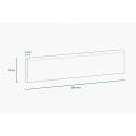 Pack de 5 plinthes bord arrondi MDF revêtues blanc 2000 x 95 x 9 mm PEFC 70%