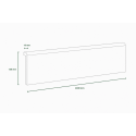 Lot de 6 surplinthes MDF revêtues blanc satiné 2400 x 130 x 16 mm PEFC 70%