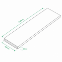 Plan de travail stratifié CPL Noyer 3020 x 635 x 28 mm - FSC MIXTE 70% - Gamme Confort