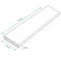 Plan de travail stratifié CPL béton 2770 x 640 x 38 mm - PEFC 75% - Gamme Essentiel