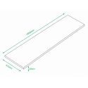 Plan de travail stratifié CPL chêne authentique 1850 x 610 x 28 mm - PEFC 75% - Gamme Essentiel