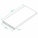 Ilot central stratifié HPL ardoise 1600 x 900 x 38 mm FSC - Gamme Signature