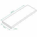 Plan de travail Chêne massif pleines lames 3000 x 800 x 40 mm