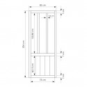 Lot de porte Ourasi atelier en kit + Rail Alu 2040 x 830 mm