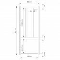 Lot de porte Ourasi Mykado en kit +  rail alu 2040 x 830 mm