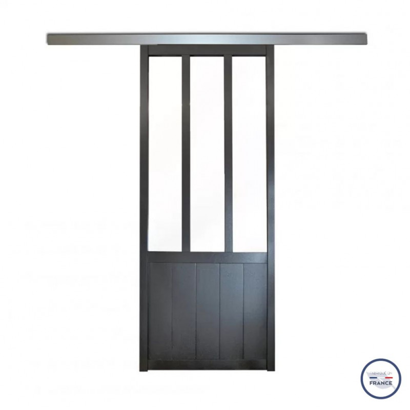 Lot de porte Ourasi atelier en kit + Rail Alu 2040 x 830 mm
