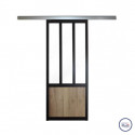 Lot de porte Ourasi Mykado en kit +  rail alu 2040 x 830 mm