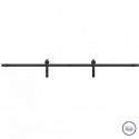 Rail rustique acier noir pour porte coulissante 2000 mm