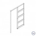 Kit galandage avec amortisseurs pour porte coulissante 83 cm