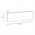 Pack promotionnel de 5 plinthes MDF brut 2000 x 57 x 9 mm - PEFC 70%.