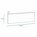 Pack promotionnel de 5 plinthes MDF brut 2000 x 95 x 9 mm.