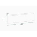 Lot de 5 surplinthes MDF revêtues blanc 2400 x 110 x 19 mm PEFC 70%