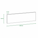 Pack de 4 plinthes bord carré MDF revêtues blanc 2200 x 68 x 12 mm PEFC 70%