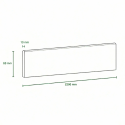 Pack de 5 plinthes bord arrondi MDF revêtues blanc 2200 x 68 x 10 mm PEFC 70%