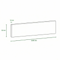 lot de 7 plinthes bord arrondi MDF revêtues blanc 2200 x 50 x 10 mm PEFC 70%