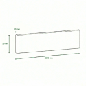 Pack de 10 plinthes bord arrondi MDF revêtues blanc 2200 x 35 x 10 mm PEFC 70%