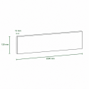 Pack de 7 plinthes bord arrondi MDF revêtues blanc 2200 x 120 x 12 mm PEFC 70%
