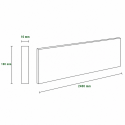 Lot de 5 plinthes MDF prépeinte blanc 2400 x 100 x 10 mm.