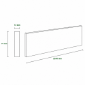 Pack de 4 plinthes bord arrondi MDF brut 2200 x 70 x 12 mm PEFC 70%