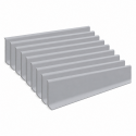 lot de 10 Plinthes Alu gris 2500 x 60 x 15 mm
