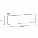 Pack de 5 plinthes bord arrondi MDF Revêtues noir brillant 2200 x 68 x 9 mm PEFC 70%