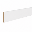 Pack de 4 plinthes bord carré MDF revêtues blanc 2200 x 68 x 12 mm PEFC 70%