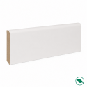 Pack de 4 plinthes bord arrondi MDF revêtues blanc 2200 x 150 x 16 mm PEFC 70%