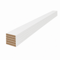 lot de 5 plinthes MDF prépeinte blanc 2400 x 70 x 10 mm