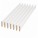 Pack de 7 plinthes bord carré MDF revêtues blanc 2200 x 120 x 12 mm PEFC 70%
