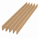 Pack de 5 plinthes bord arrondi MDF brut 2200 x 96 x 9 mm PEFC 70%
