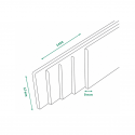Pack de 10 plinthes ayous bord arrondi 2400 x 67 x 9 mm PEFC 70%