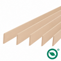 Pack de 10 plinthes ayous bord arrondi 2400 x 67 x 9 mm PEFC 70%