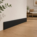 Pack de 5 plinthes bord arrondi MDF Revêtues noir brillant 2200 x 68 x 9 mm PEFC 70%