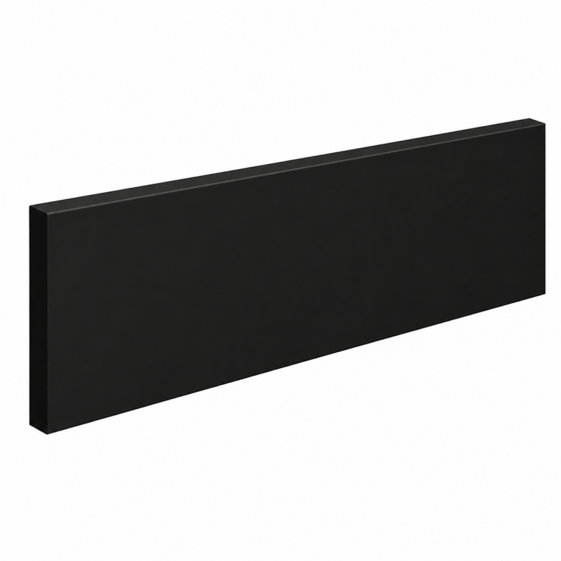 Pack de 5 plinthes bord arrondi MDF Revêtues noir brillant 2200 x 68 x 9 mm PEFC 70%