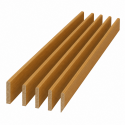 Pack promotionnel de 5 plinthes MDF revetu chêne bord arrondi 2000 x 68 x 9 mm .