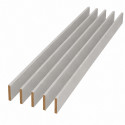Pack promotionnel de 5 plinthes MDF revetu béton bord arrondi 2000 x 68 x 9 mm .