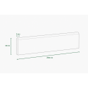 Pack promotionnel de 5 plinthes MDF revetu béton bord arrondi 2000 x 68 x 9 mm .