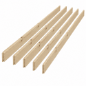 Pack promotionnel de 5 plinthes sapin massif petits noeuds bord droit 2050 x 110 x 9 mm - PEFC 70%.