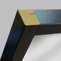 Verrière atelier slim 2 carreaux Structure bois coloris Noir Métal 1040 x 717 mm - verre trempé
