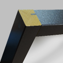 Verrière atelier slim 5 carreaux Structure bois coloris Noir Métal 1040 x 1747 x 40 mm - verre trempé