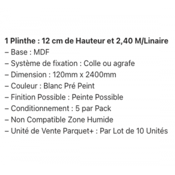 lot de 5 plinthes française...