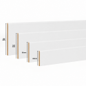 Pack promotionnel de 5 plinthes MDF revêtu blanc bord arrondi 2000 x 68 x 9 mm - PEFC 70%