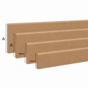 Pack promotionnel de 5 plinthes MDF brut 2000 x 57 x 9 mm - PEFC 70%.