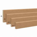 Pack de 5 plinthes bord arrondi MDF brut 2200 x 50 x 13 mm PEFC 70%